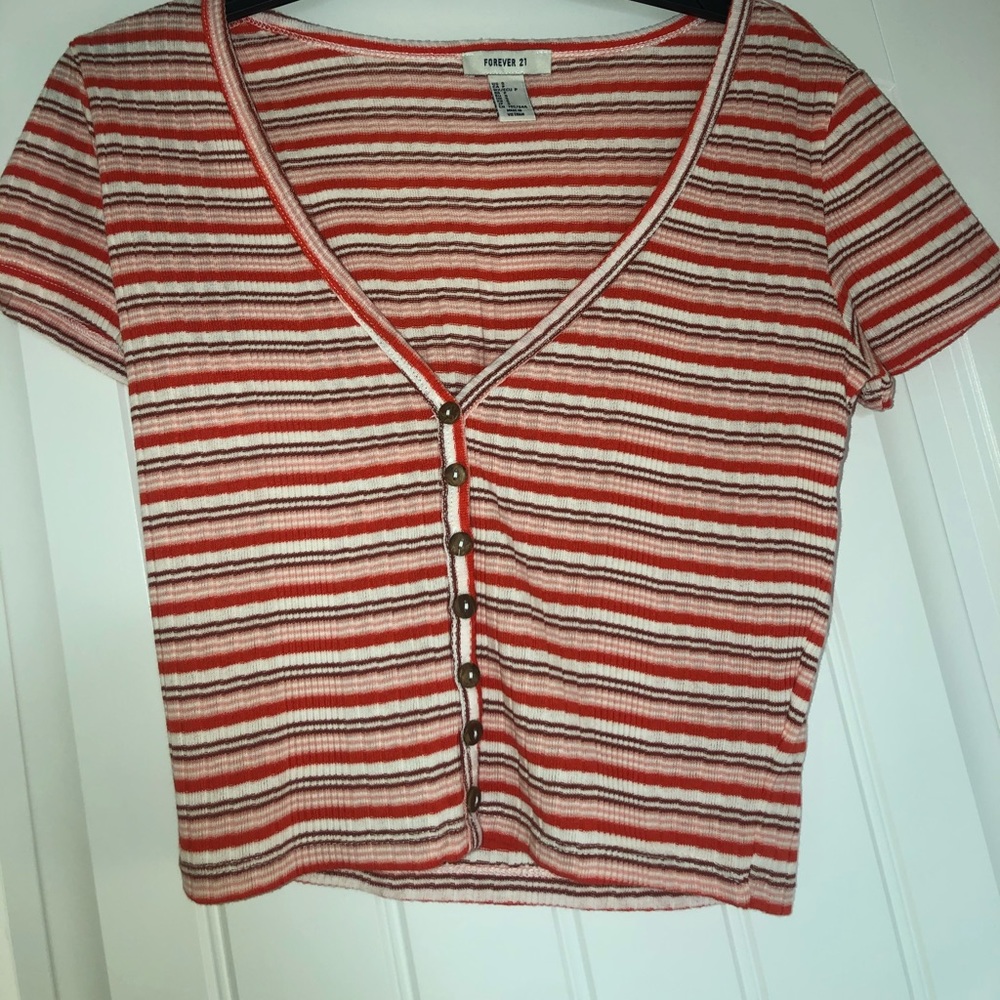 Deep V short sleeve shirt